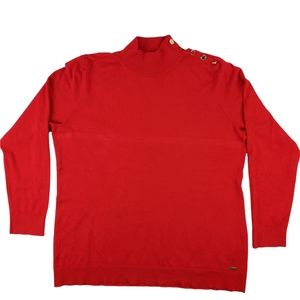 Calvin Klein long sleeve mock turtleneck sweater L